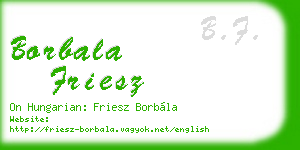 borbala friesz business card