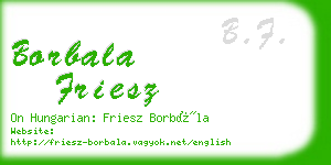 borbala friesz business card